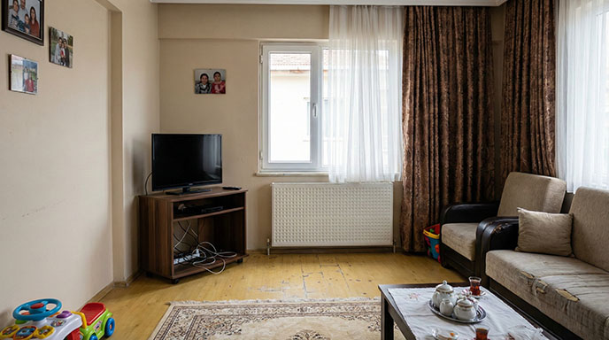 Önce - Küçükçekmece Komple Salon Yenileme